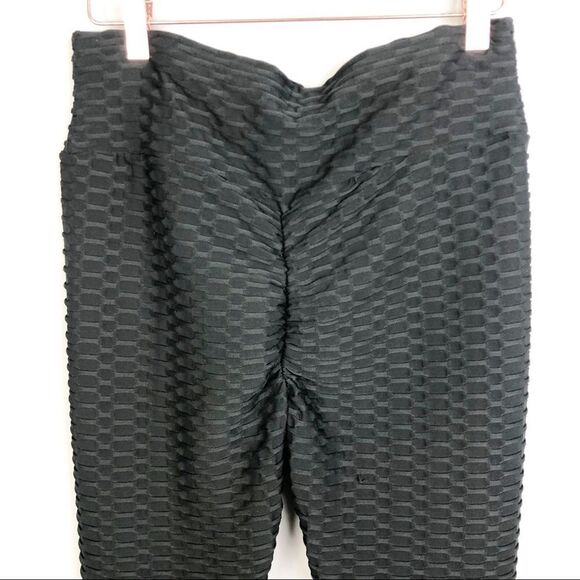 TIK TOK Booty Scrunch Textured Black Leggings Women’s XXL - Picture 7 of 7